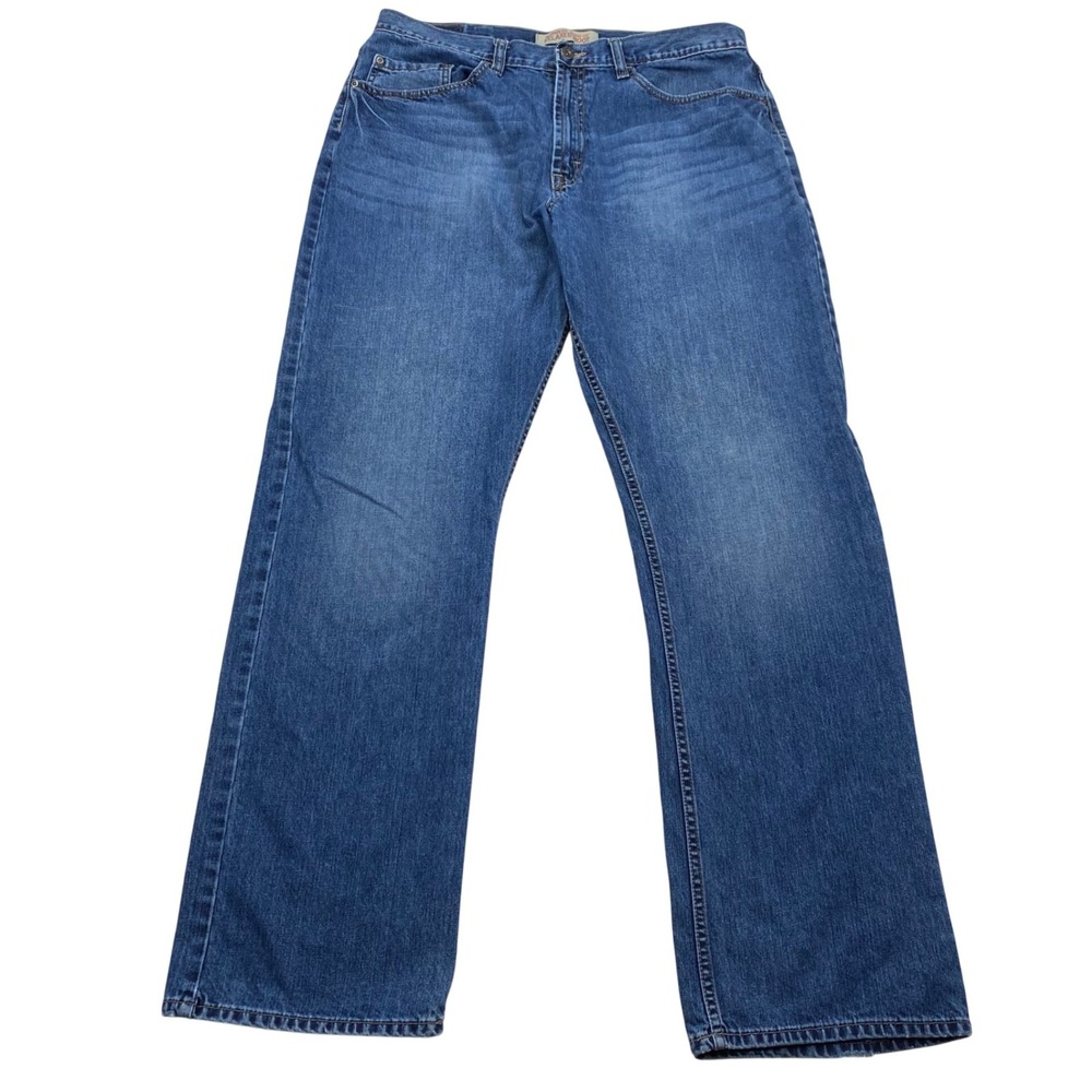 Wrangler Relaxed Boot Jeans Mens 36x34 Blue Denim 98HRWDI Medium Wash Read